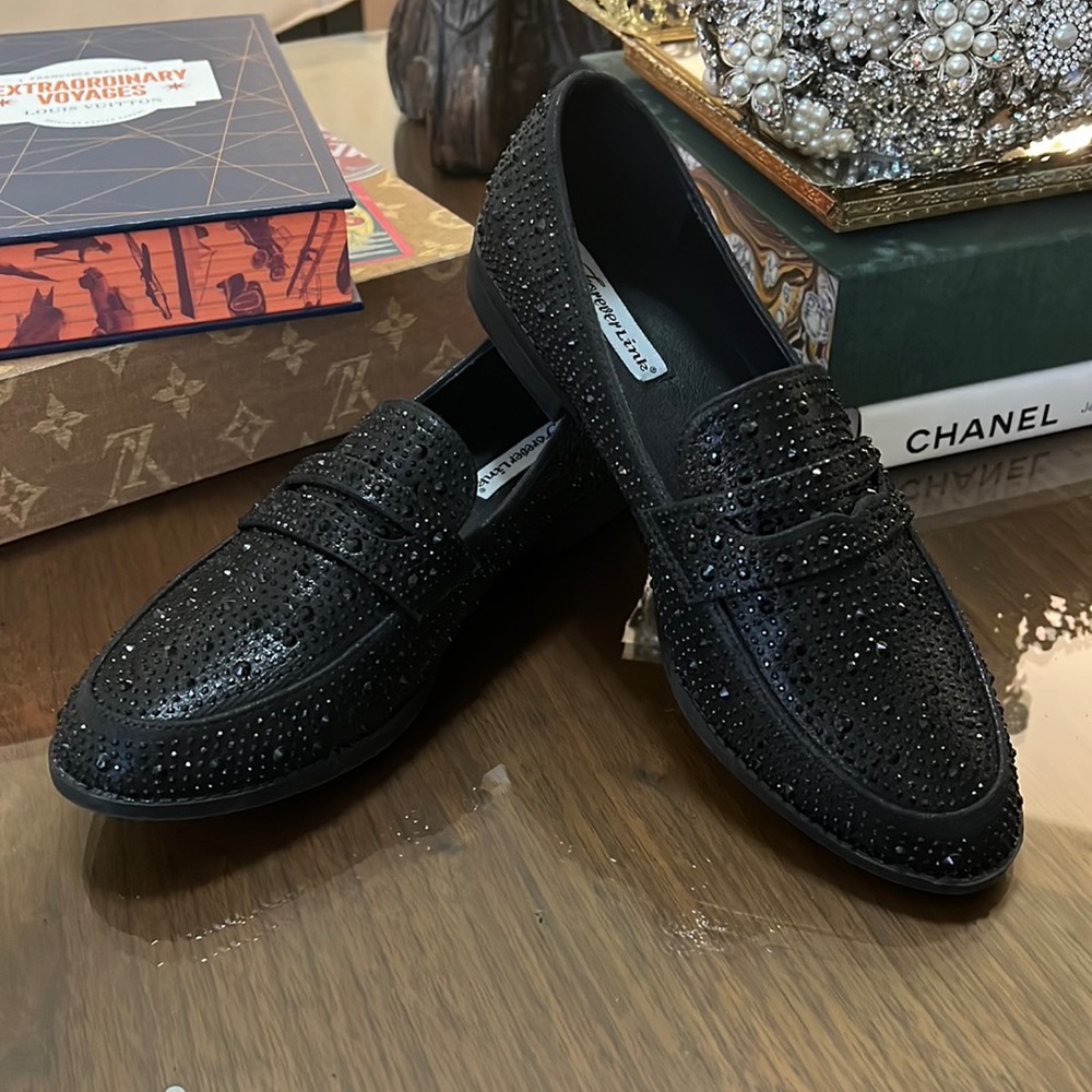 Forever Link Black Crystals Loafers Gem